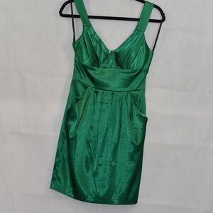 Green Satiny Dress SZ 5/6 B Smart